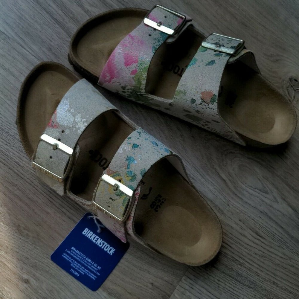 Birkenstock Arizona Flower Crush Suede Sandals - Picture 4 of 12